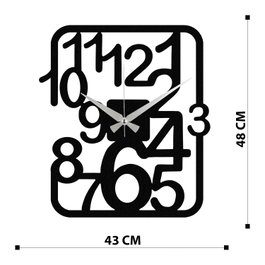 Wallity Enzoclock - S021 Reloj de Pared Decorativo de Metal Negro